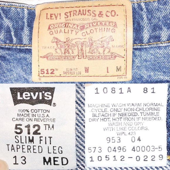 Vintage Levi’s 512 High Waist Slim Fit Tapered Leg - Picture 12 of 16